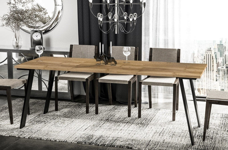 Carney wotan eiken uitschuifbare eettafel