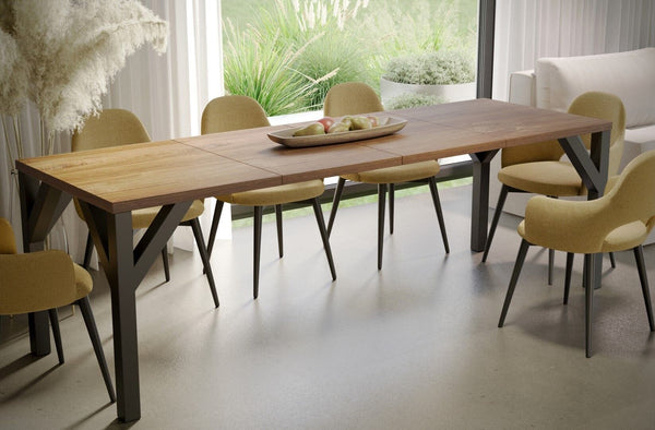 Clayton stirling eiken uitschuifbare eettafel