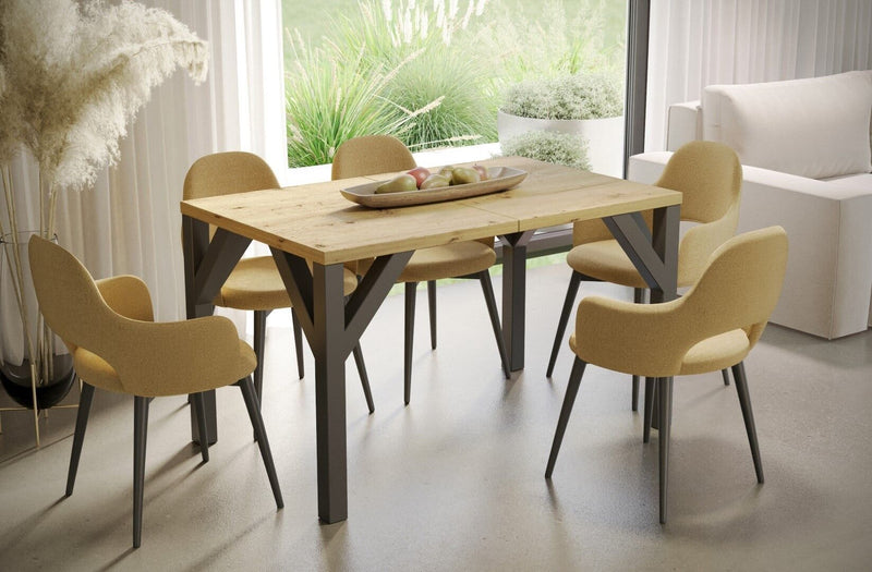 Clayton wotan eiken uitschuifbare eettafel