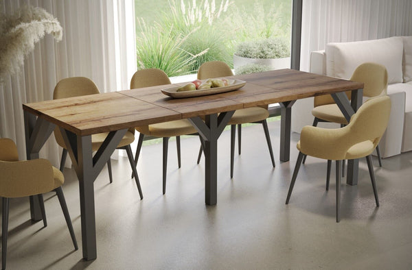 Clayton kloostereiken uitschuifbare eettafel