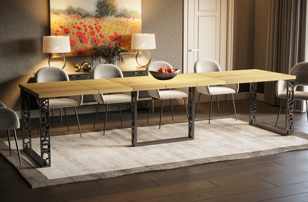 Champton natuur eiken uitschuifbare eettafel