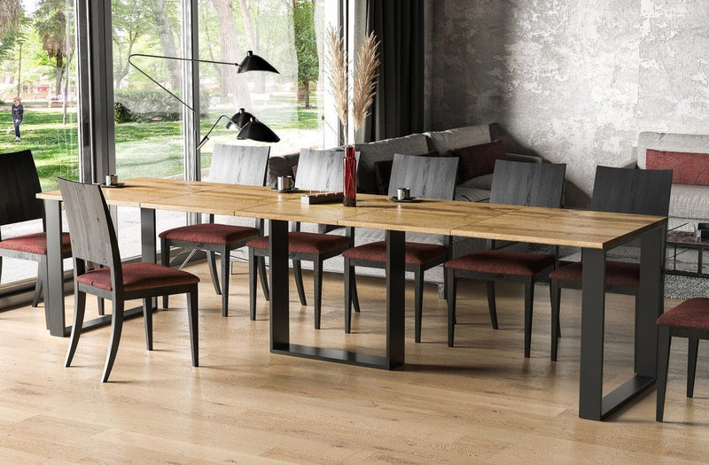 Berwyck Wotan eiken uitschuifbare eettafel