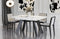 Brent witte glans uitschuifbare eettafel