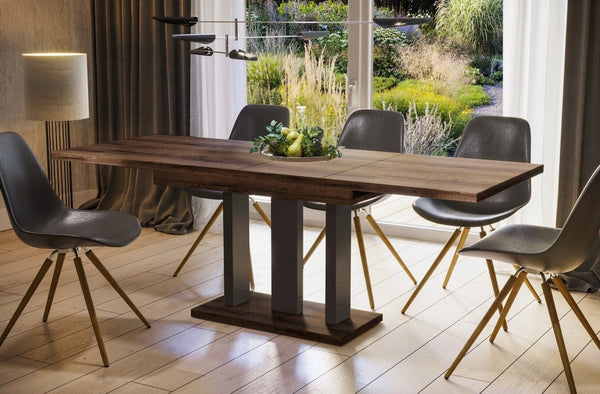 Augusta kloostereiken uitschuifbare eetkamertafel
