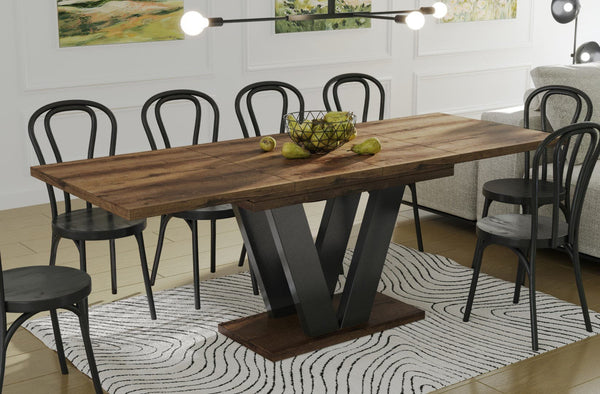 Cooper kloostereiken uitschuifbare eettafel