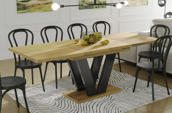 Cooper natuur eiken uitschuifbare eettafel
