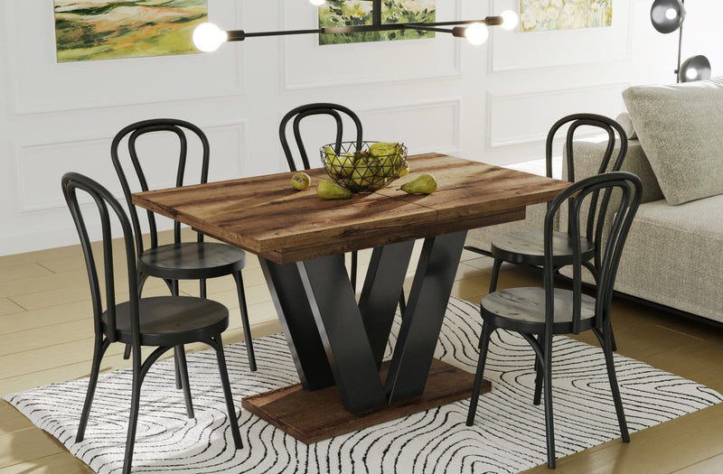 Cooper kloostereiken uitschuifbare eettafel
